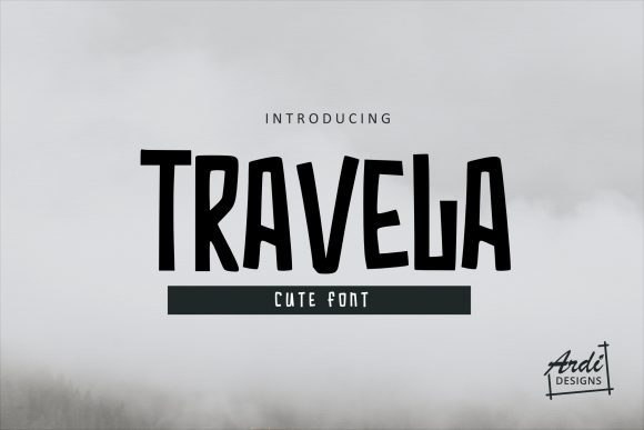 Travela: A Playful Typeface for Whimsical Designs